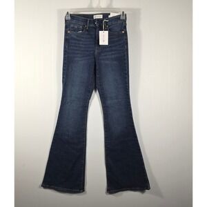 Jessica Simpson Daisy Fitted Flare Jeans Medium Wash Blue High Rise Size 2 NEW